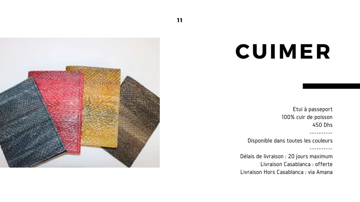 Bidaya_io's tweet photo. 『 BIDAY’ACTU 』 🗣

✘ Catalogue de fin d'année 
MODE ETHIQUE 
Zoom sur @cuimer  👀
⤷ Maroquinerie en cuir de poisson

Le catalogue complet ➡️ https://t.co/YAFrbLkLTI https://t.co/XxnEAcy9oV