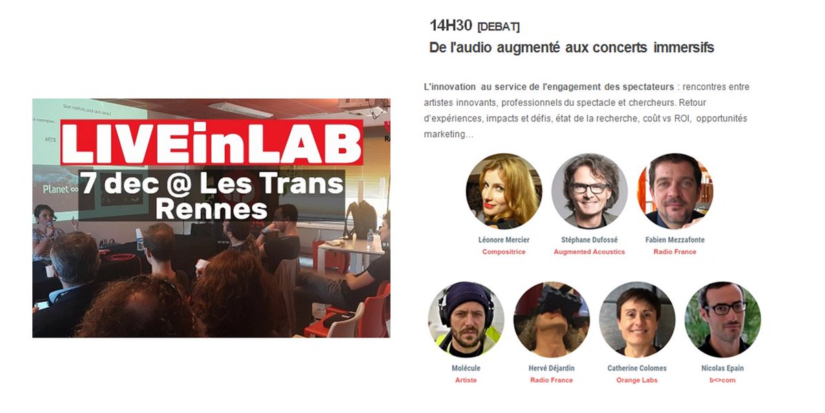 OrangeBretagne's tweet photo. Le savoir-faire technologique breton est à l'honneur dans le webinar #LIVEinLAB en direct des @TransMusicales de #Rennes avec @IRT_BCom et @Radio_20 ! Catherine Colomes ing��nieure à Orange Labs participe au débat "De l'audio augmenté aux concerts immersifs"https://t.co/tgcoNn4ZtY https://t.co/WpuuLPbwhd