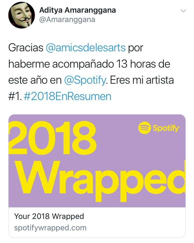 Gràcies a tots els que ens escolteu i als que ens teniu com a número 1 a <a href="/Spotify/">Spotify</a> Immensament agraïts i amb ganes de continuar aquest idil·li.