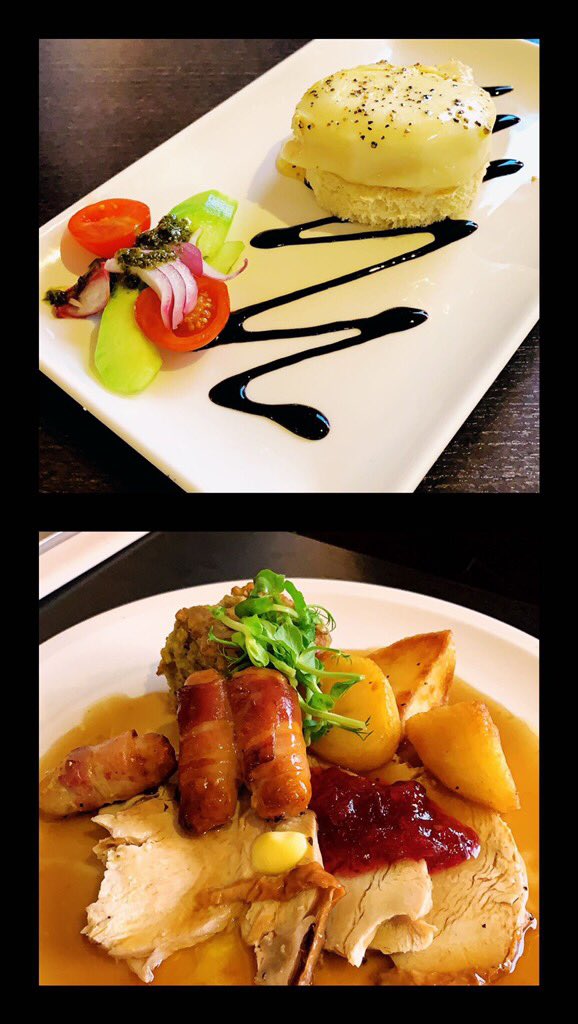 Excellent Goat’s cheese starter &amp; Roast Turkey main was delicious 👌🏻 #Crosshills #Lunch #Yorkshire <a href="/22barsmokehouse/">22barsmokehouse</a> <a href="/22thesquare/">Raj</a> <a href="/22TheSquare_/">22 The Square</a>