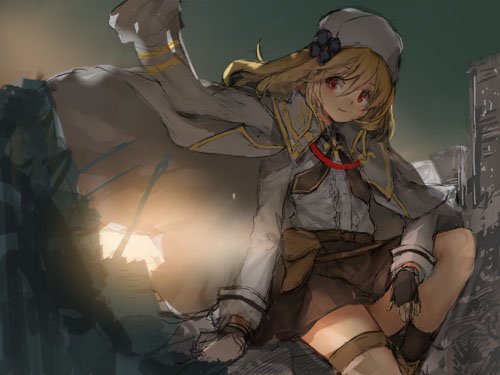 ドルフロのイラコン絵途中 