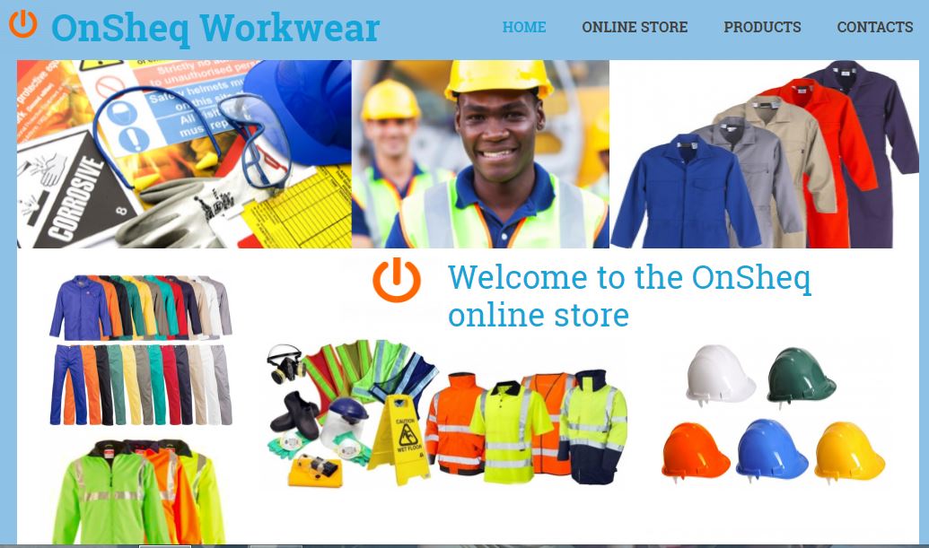 DumakudeICT's tweet photo. We would like to introduce our latest client, Onsheq Workwear. A 100% black owned safety and workwear retail store. We hope you enjoy your new home: visit them at: https://t.co/fyd8k2oJQI for top quality workwear #onsheq #onsheqworkwear #dumakudeict #dumagroup #dumakude https://t.co/FygB2kwPXE