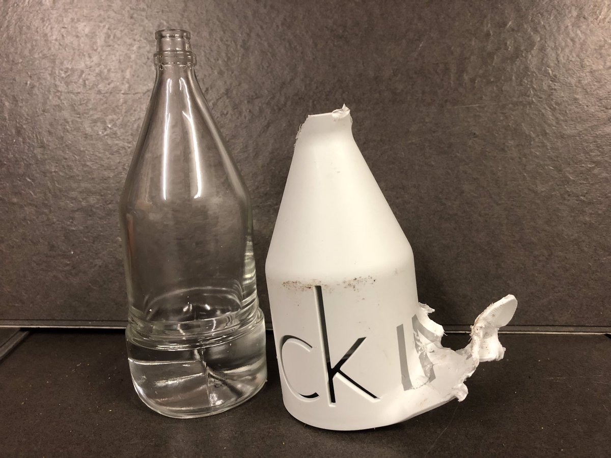 Look at this #recycling disgrace. It took me 20 minutes with a hack saw &amp; pliers to remove the plastic wrap off glass bottle of <a href="/CalvinKlein/">calvinklein</a> but I guess most people wouldn’t do that. These big brands need to think about the environment and make their products easier to recycle.