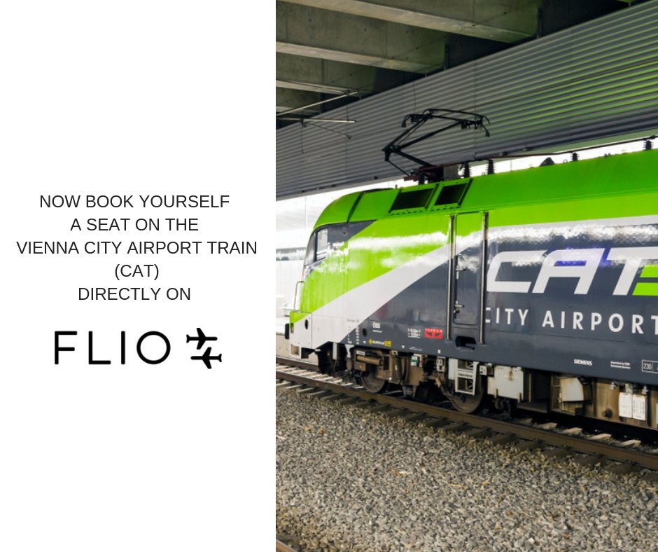 The Vienna City Airport Train (CAT) is the fastest non-stop route between Vienna International Airport and central Vienna. Now secure yourself a seat on the Vienna CAT directly through the FLIO app! #enjoythejourney #travelstressfree #getflio