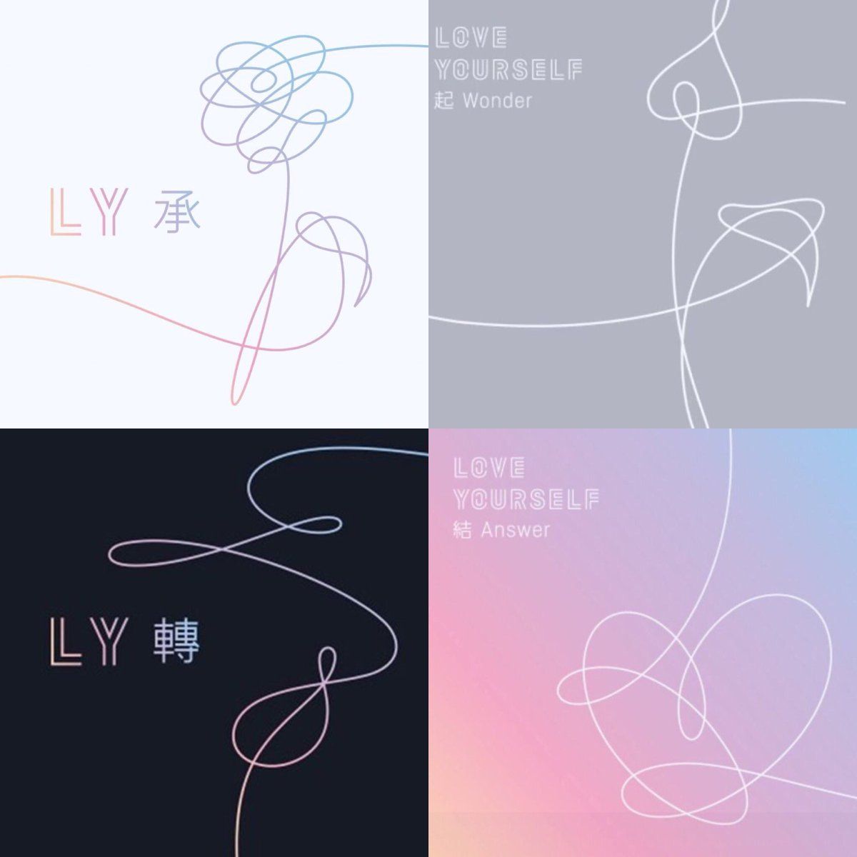 Обложки альбомов БТС Love yourself