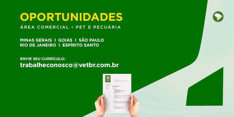 vetbrsa's tweet photo. Venha fazer parte desta equipe de sucesso! Estamos construindo um banco de reserva de talentos. 📩😁
#VetBR #SaúdeAnimal #Vagas #Emprego #Sextou https://t.co/lmnEvmg9Pb