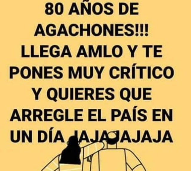 Asi los que critican a un gobierno que apenas inicia y que está intentando hacer bien las cosas por el bien de México
<a href="/lopezobrador_/">Andrés Manuel</a> 
<a href="/BeatrizGMuller/">Beatriz Gutiérrez Müller</a> 
<a href="/tatclouthier/">Tatiana Clouthier</a> 
@BibiMonteroDR 
<a href="/AristeguiOnline/">Aristegui Noticias</a>