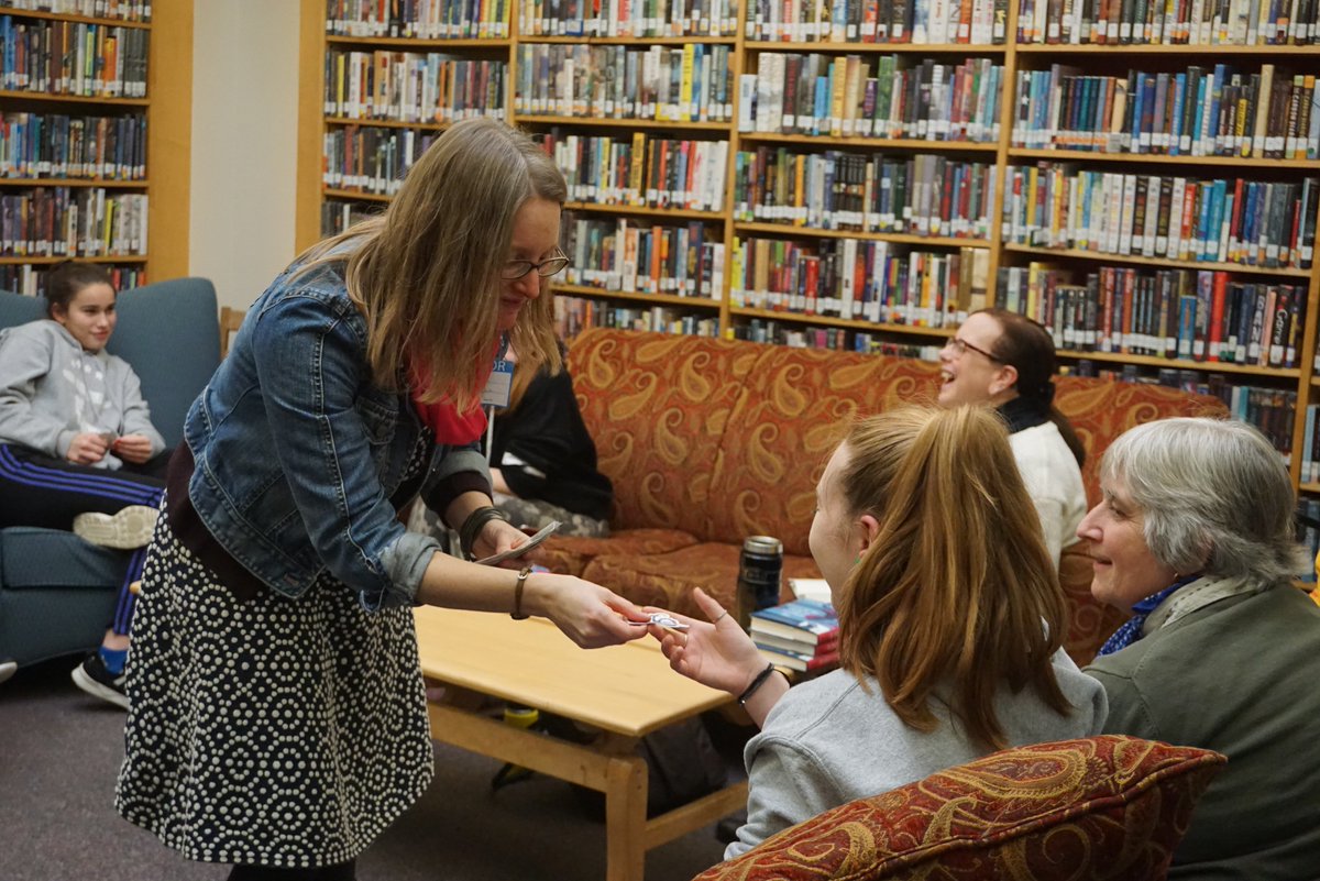 BRHSMSVT's tweet photo. Black River students get into reading and visit Woodstock Union HS/MS for an author talk with Ann Braden! https://t.co/7UMuj09ZaD