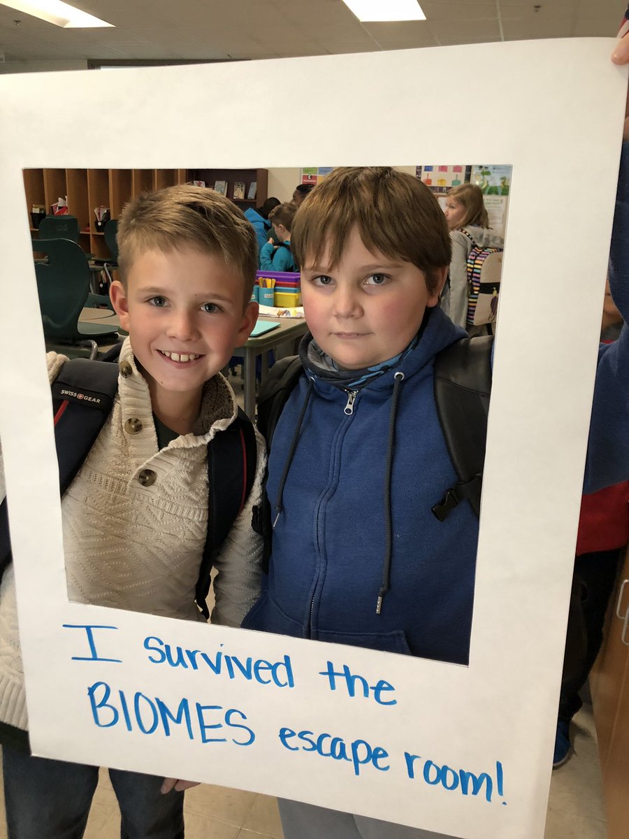 MsZaccour's tweet photo. Our Biomes escape room was a success!! #WeROdell https://t.co/5T8q7J7D32