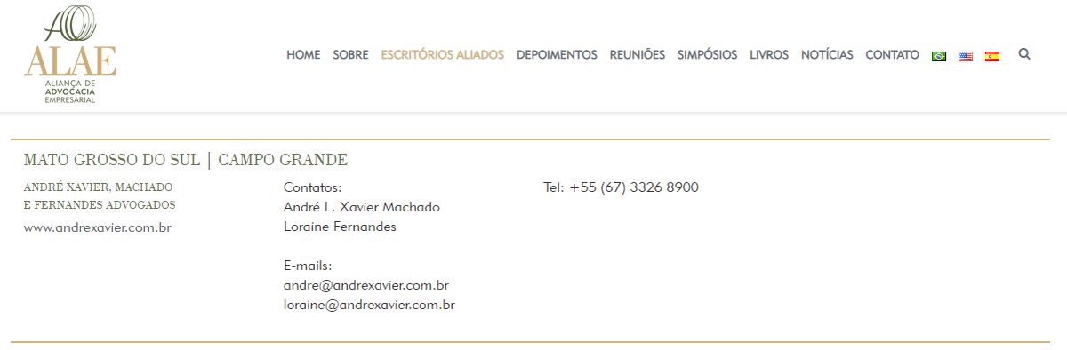 AXavierMF_Adv's tweet photo. A ALAE – Aliança de Advocacia Empresarial foi reconhecida pela publicação Chambers Global, edição 2018, por sua atuação na área jurídica, sendo recomendada entre as principais redes regionais de escritórios de advocacia do mundo. @AXavierMF_Adv  é o único membro da ALAE no MS. https://t.co/PneedatVy9