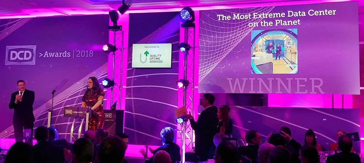 QualityUptime's tweet image. Amazing evening at the DCD Global Awards dinner. Congratulations to #SpaceborneComputer! Winner of this year’s Most Extreme #DataCenter on the Planet! Giving the award from @QualityUptime was Vice President Frank Monticelli. #DCDAwards