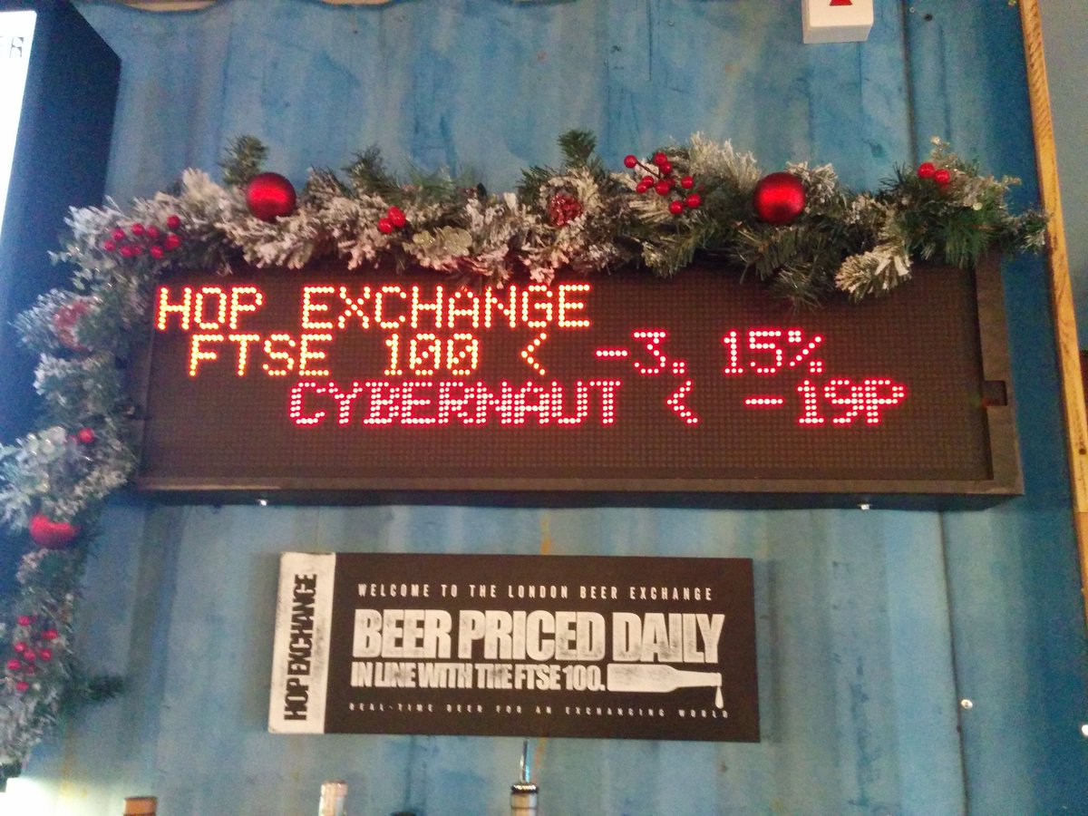 BrewDogCanaryW's tweet photo. We all know it was a bit of a bad day on the markets yesterday, but there is a silver lining - our FTSE price linked Hop Exchange beer Cybernaut is the cheapest it's ever been! Come drown your sorrows in a delicious fruity New England IPA!
#craftbeer #FTSE100 #hopexchange https://t.co/GAEWa9YRu1