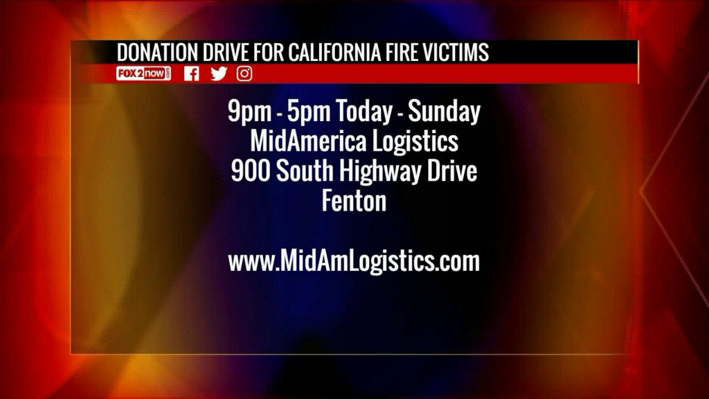 Mid America Logistics hosts donation drive for California wildfire victims bit.ly/2QmpudV