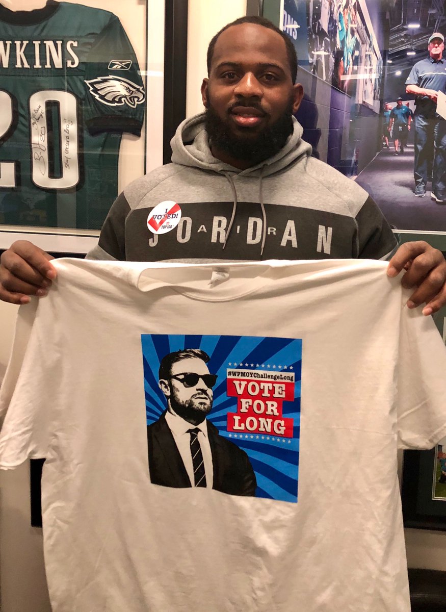 Eagles's tweet image. Retweet this to be entered to win this Chris Long signed t-shirt! #WPMOYChallengeLong #sweepstakes
 
Official rules: bit.ly/2Qg2ywR