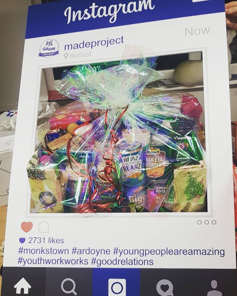 ayebelfast's tweet photo. Young people on our @ardoyne @monkstownboxing #MADE programme were very proud of putting together two hampers for @AwareHomeless this week, for the #SocialAction part of their joint diversity &amp; empowerment programme. We ❤️ working with this fantastic group https://t.co/FvOdQBZi17