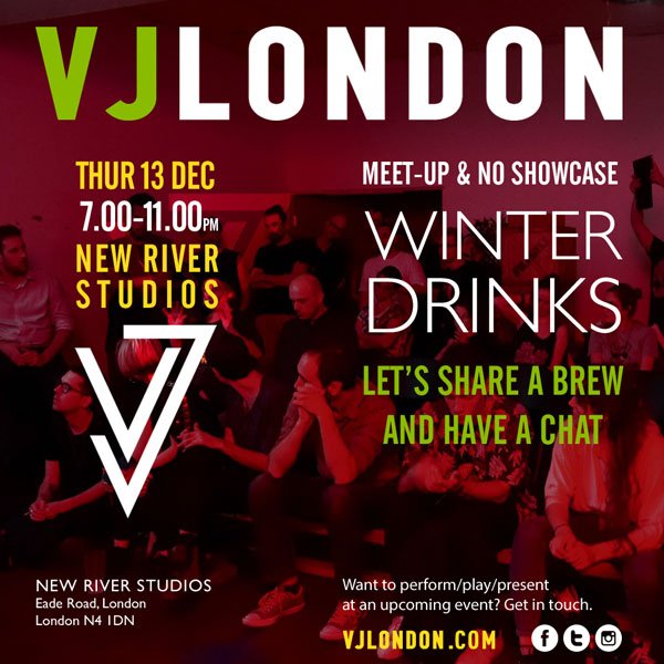13 Dec - VJLondon Meet-up &amp; Winter Drinks at <a href="/NewRiverStudios/">NewRiverStudios</a> 
VJ London started in a pub. It’s a good time of the year to bring it back to its original format. No showcase, just drink and chats. 
tinyurl.com/ybzw2p9q 
#vjlondon #meetup #vjing #AV #livevisuals