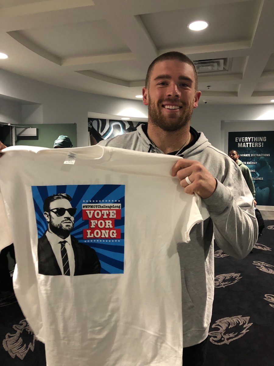 Eagles's tweet image. Retweet this to be entered to win this Chris Long signed t-shirt! #WPMOYChallengeLong #sweepstakes
 
Official rules: bit.ly/2Qg2ywR