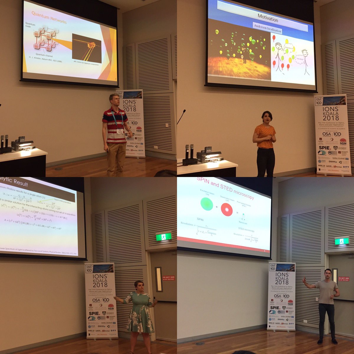 IONSKOALA2018's tweet photo. Our last day of talks focused on #biomedical #imaging and #atoms. 🔬Thank you all for sharing your wonderful #research! 🐨#IONSKOALA2018 #koala #conference #science #physics #STEM https://t.co/PBPOt3WrWw
