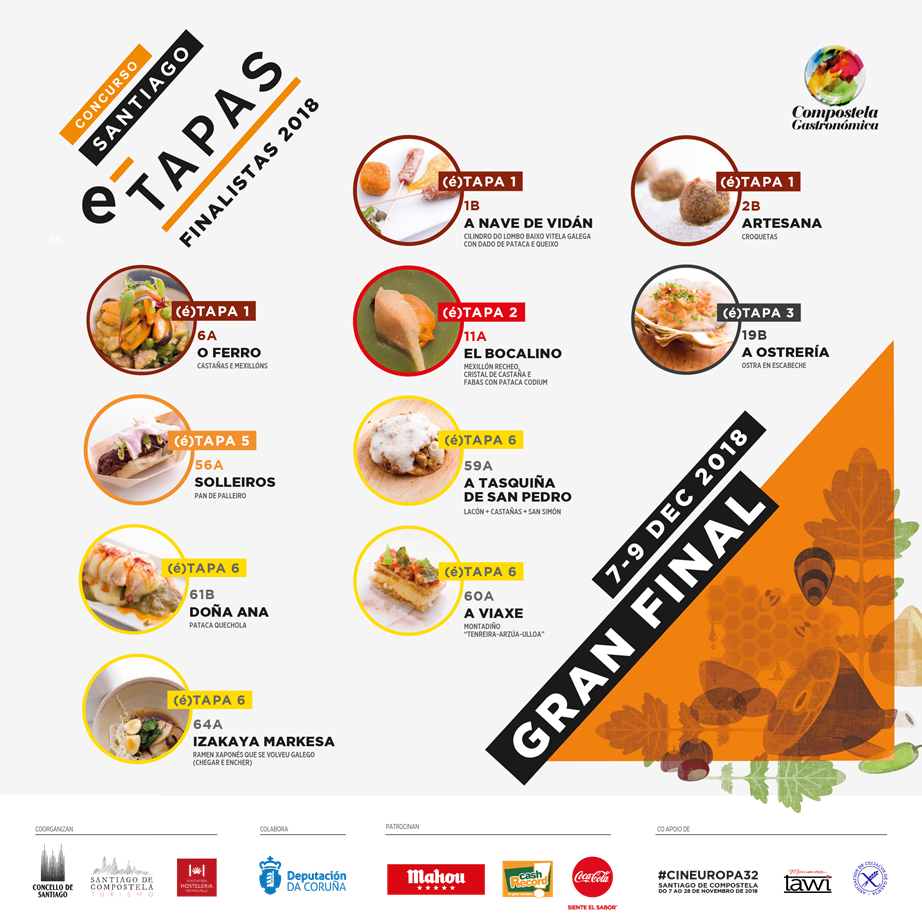 laALACENARoja's tweet photo. Diez aspirantes a los #premios #SantiagoeTapas. #Noticias EN 1 MINUTO… en https://t.co/1bOK1q8VZP #concurso #tapas #SantiagodeCompostela @Santiagoetapas @Singulae_Events https://t.co/nmDohc2N7D