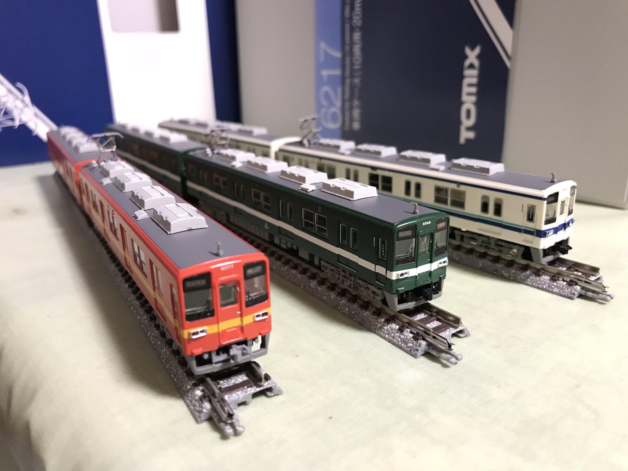 C1147)東武鉄道8000系8568編成試験塗装色リバイバルカラー2両セット 東武