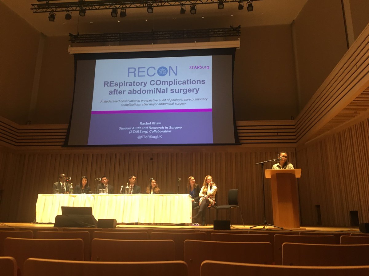 ⁦Very excited to see our 2018-19 national study on respiratory complications after abdominal surgery (RECON) being launched at #NRCM2018. Looking forward to a great year for @STARSurgUK and #StudentLed #Collaborative #Research!