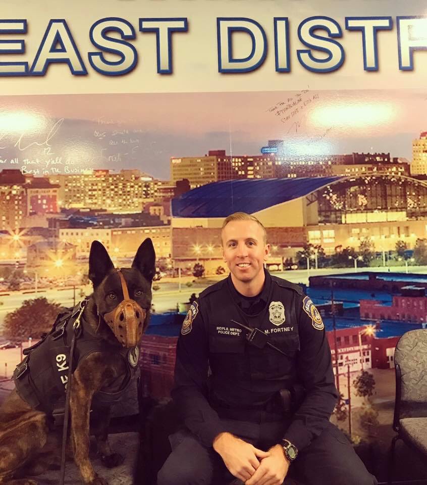 Here you will see a picture of a young officer that’s highly decorated, well respected among his peers, and dedicated to protecting and serving, K9 Obi. Also pictured is Officer Fortney, our East District Officer of the Year. 🐶🇺🇸#PoliceK9 #LikesChewToys #AwesomeCops #EASTBOUND