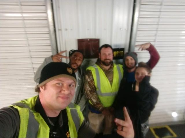 Even the Village people got down with that Closed door feeling this morning at Lakeland Fl UPS!