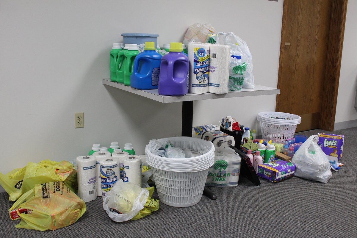OmahaHomeForBoy's tweet photo. We have the most awesome staff. Just look at all of the donations our employees have collected for Project Christmas Joy! Will you join us in giving gifts or essentials for our young adults this Christmas? Learn how: https://t.co/bfl7x4ryWu https://t.co/RL5b6lENw7