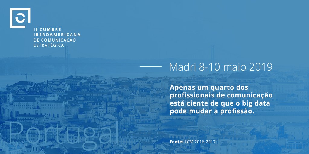 CIBECOM'2019:  •Apenas um quarto dos profissionais de comunicação está ciente de que o big data pode mudar a profissão. LCM 2016-2017 @aberje <a href="/LatinAmCom/">Latin American Communication Monitor (LCM)</a>