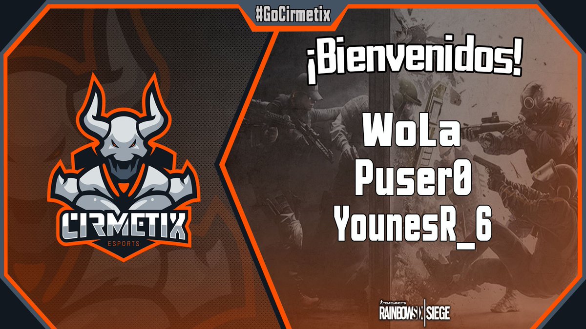 CirmetixClub's tweet photo. [#R6 - PC]

Tras la salida de varios jugadores del equipo, damos la BIENVENIDA a los nuevos jugadores que se unen al equipo para darlo todo. 
Ellos son:

🔸 @WoLa_R6
🔸 @Mecomiouninho
🔸 @youneslopez

¡BIENVENIDOS al equipo y a la familia! 🎉🎊👏🏻

¡A darlo todo! 💪🏻

#GoCirmetix https://t.co/eqNiE0PeCf