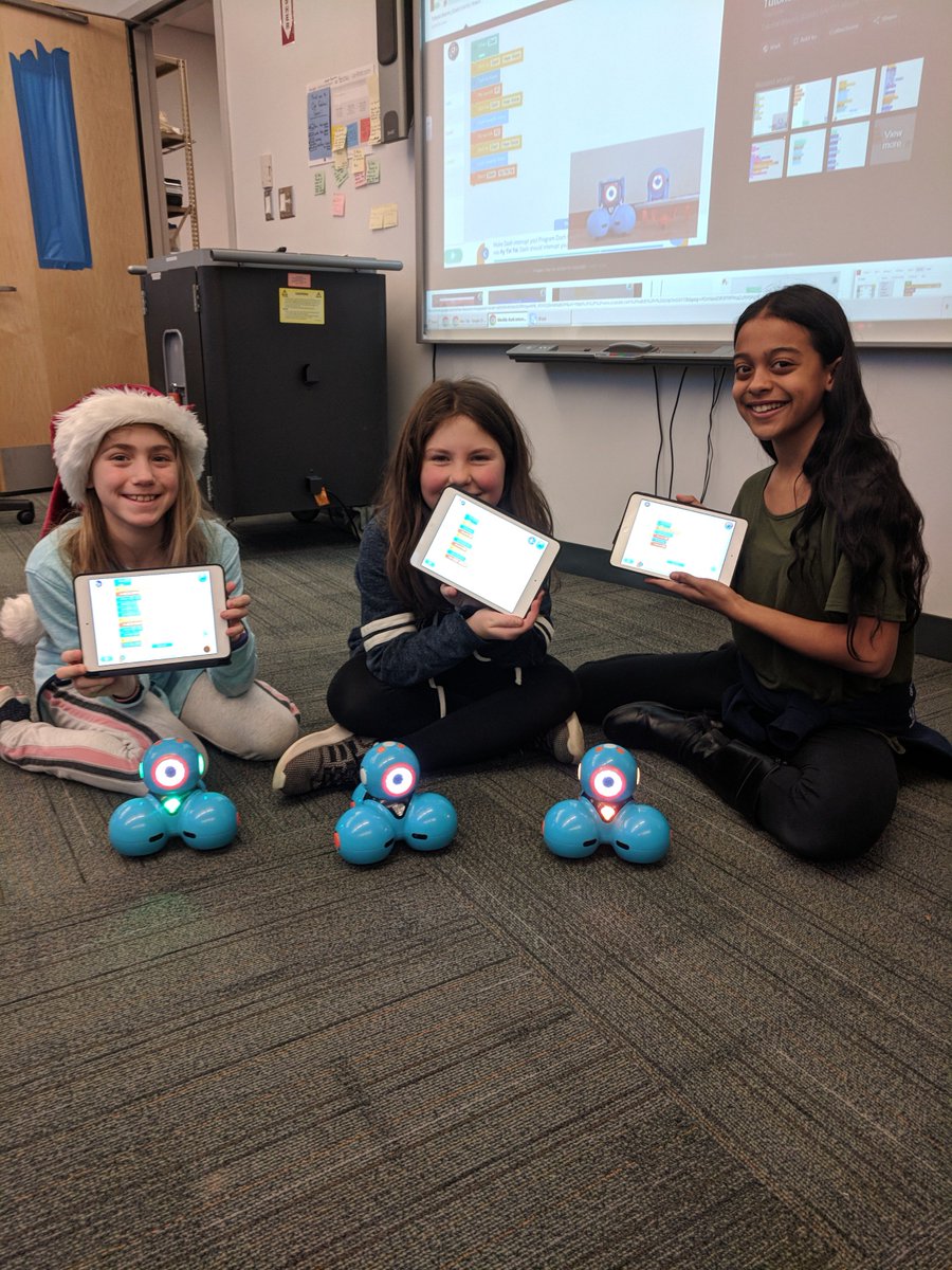 pbackiel's tweet photo. On the 3rd day of coding, my computer gave to me
Three dash robots, two engineers, and Internet security!
#hourofcode2018 https://t.co/Hk7uMZMBG5