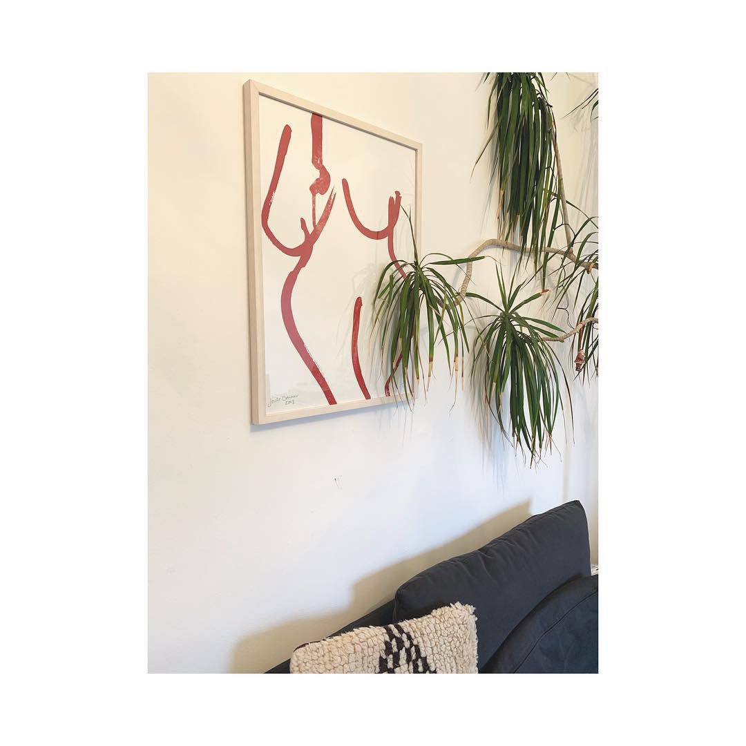 Wonky Nude 🌿 Small edition of only 10 and a steal at £25! #screenprinted in a burgundy with added texture making each print unique 🌿 By <a href="/jadedowner/">Jade Downer</a>