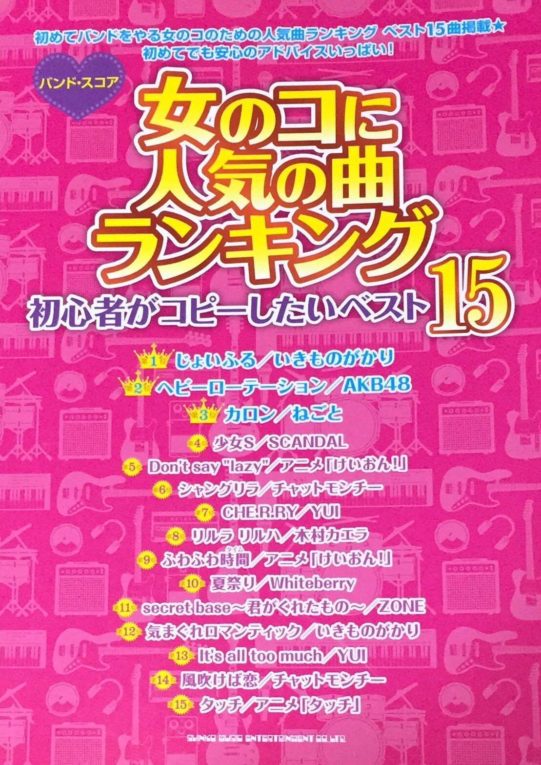 いわき Auf Twitter エレキギターを買ってすぐにギター教本とパーソンズのバンドスコアを買って あと初心者向けのバンドスコアが必要だ とcdを持ってる曲が多いという基準で選んだらこれになって そしたらけいおんの曲が入ってて けいおんをまた観て けいおんブーム