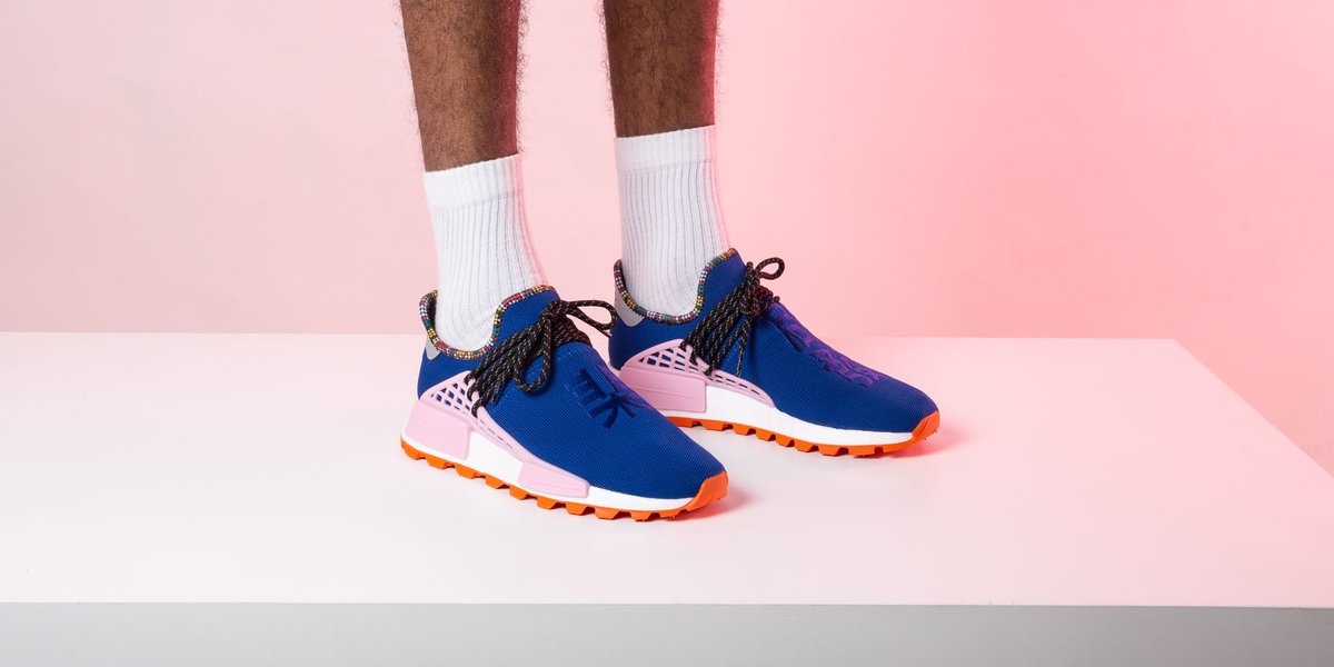 nmd human race blue pink