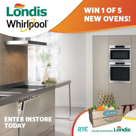 Win one of FIVE matching Oven and Combi sets from <a href="/Whirlpool_Ire/">Whirlpool Ireland</a>! Enter in your local Londis store today for your chance to win. Competition closes 10/12/18 T&amp;Cs apply.