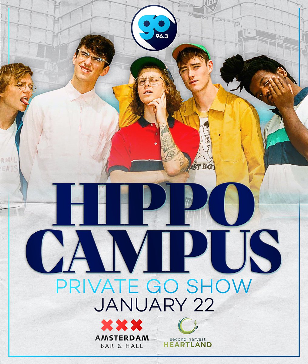 Go963MN's tweet photo. DAY 5️⃣ of Season’s Tweetings: 

RT to WIN 4 spots on our Hippo Campus private #GoShow guest list + a signed #SnowShow18 poster!! 🤩 https://t.co/qJSyok3xDZ https://t.co/61EZRFXolB