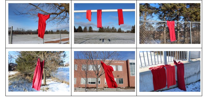 The Red Dress Project at OSS.  Honouring MMIWG  <a href="/ossactionplan/">ossactionplan</a> <a href="/FNMI_SCDSB/">SCDSB_IndigenousEd</a>