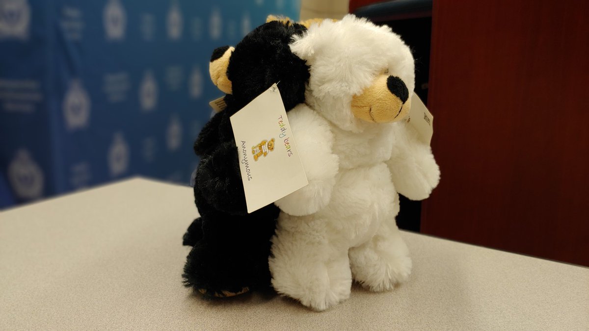 The newest equipment to be carried by <a href="/reginapolice/">Regina Police</a> are sets of 3 bears from <a href="/TeddyBearsAnon/">TeddyBearsAnonymous</a>. 3 different colour bears will be available in squad cars to give to children facing crisis situations police attend.
<a href="/GlobalRegina/">Global Regina</a> #YQRam