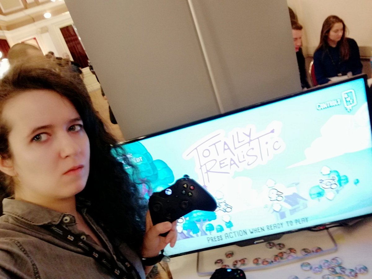 We are having lots of fun at our booth  of Totally Realistic game. If you feel like following the progress, follow @HotPickle5, so I dont spam here too much.:) #gds2018 #indiedev #gamedev
