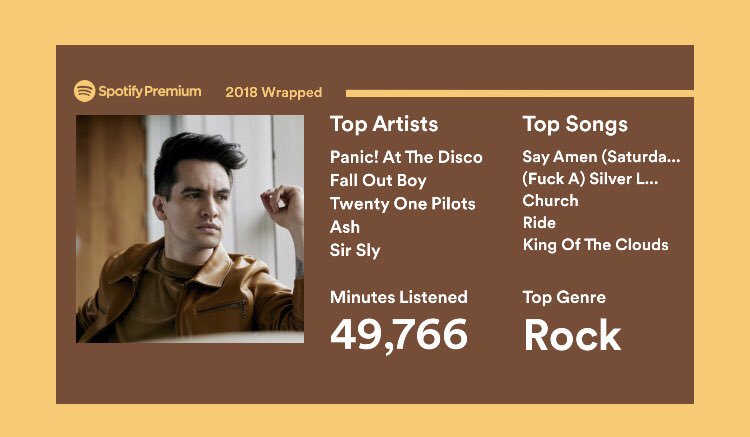 Music keeps me happy, sane, makes me cry and feel all the feels. @PanicAtTheDisco @falloutboy @ashofficial @SirSly / @twentyonepilots I hope to see you live in 2019 😯🧡 #rock #feels #spotify #topartists