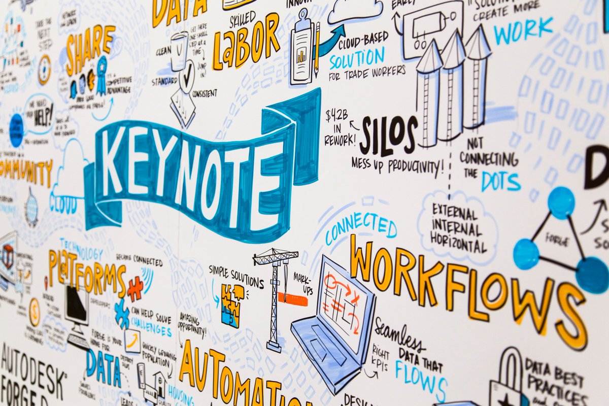 #VisualNotes are the perfect way to document important #keynote speeches and share them with others, like this one from @autodesk's #ForgeDevCon.