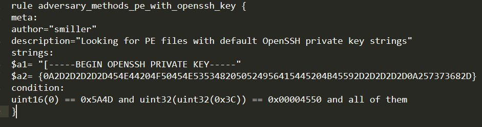 stvemillertime's tweet image. SSH server binaries customized and deployed as implants is an emerging and evolving attacker TTP. Accordingly, plaintext OpenSSH private key strings in PE files should arouse your suspicion. gist.github.com/stvemillertime… #advancedpractices #dailyyara #threatstuff