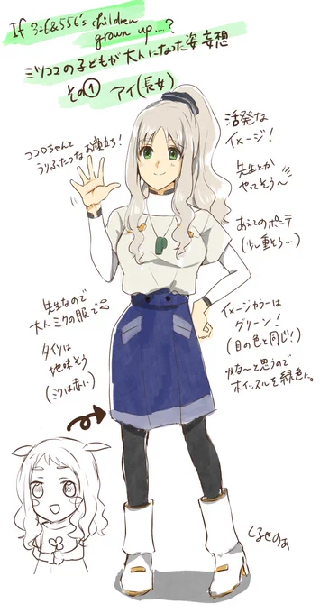 ミツココの子供が大人になったらどんな風になるかな～という妄想その1 長女ちゃんのイメージ描いてみました～!また解釈が変わったらイメージ変わるかも #1日1DF_noa