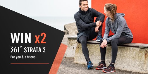 WIN x2 pairs of the new Strata 3 by 361° for you &amp; your friend - to enter the #competition, LIKE, RETWEET &amp; TAG A FRIEND by 13th December 2018. T&amp;Cs apply - Good Luck!

Explore 361° here: sportsshoes.com/361/