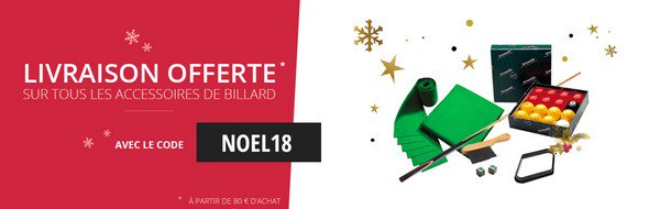 [CODE PROMO🎅🎄] Livraison offerte sur tous les accessoires #billard jusqu'au 31/12/18 à partir de 80 € d'achat avec le #codepromo NOEL18 : #mastercue #cuecraft <a href="/PeradonCues/">Peradon</a> <a href="/I_ROBOT_/">Christophe LAMBERT</a>  #Snooker #POOL  bit.ly/2EhbuMj