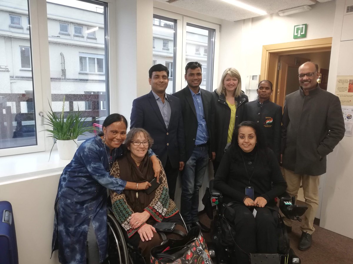 ENIL_EU's tweet photo. It's the end of a busy week! We thank our friends from @SightsaversIN for joining our event today and visiting our office, and leave you with some photos from the #EDPD2018 (European Day of Persons with Disabilities) event: https://t.co/PexKu01vI3 https://t.co/UVdi0SLX3E