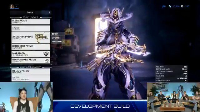 WARFRAME on Twitter: "Mesa Prime. The ultimate gunslinger. Coming December  18 to PC, PS4 and Xbox One! (Work-in-progress) https://t.co/NUo2t8F6KS" /  Twitter