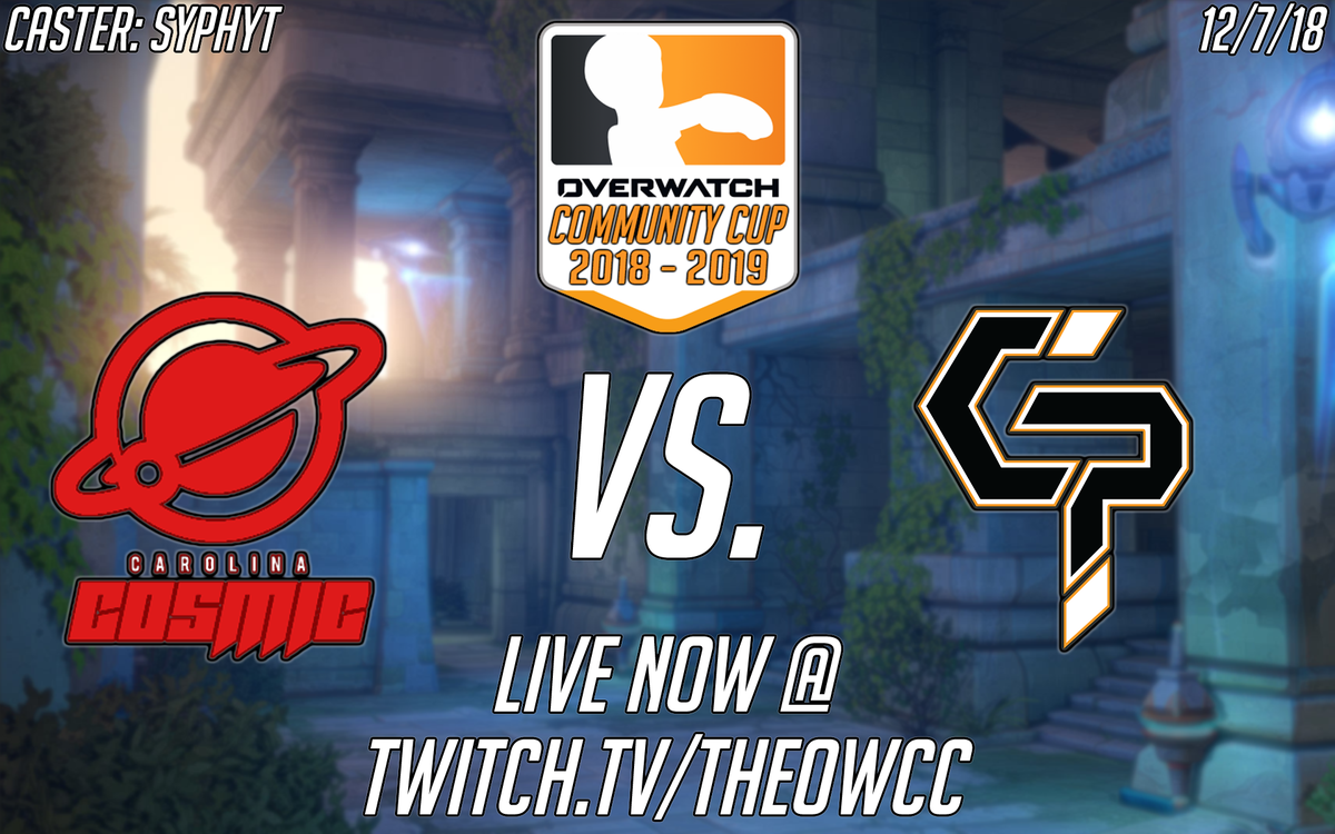 owcommunitycup's tweet photo. It’s time for @CarolinaCosmic vs. @PHL_Confusion! Are the stars aligned for Cosmic’s win, or were they a bit confused when reading them? Tell us what ya’ think!

🥤Tune in LIVE @ https://t.co/NO5wU46yI3, and we’ll see who takes the cake! #OWCC #Overwatch https://t.co/TDmR8aSkJ7