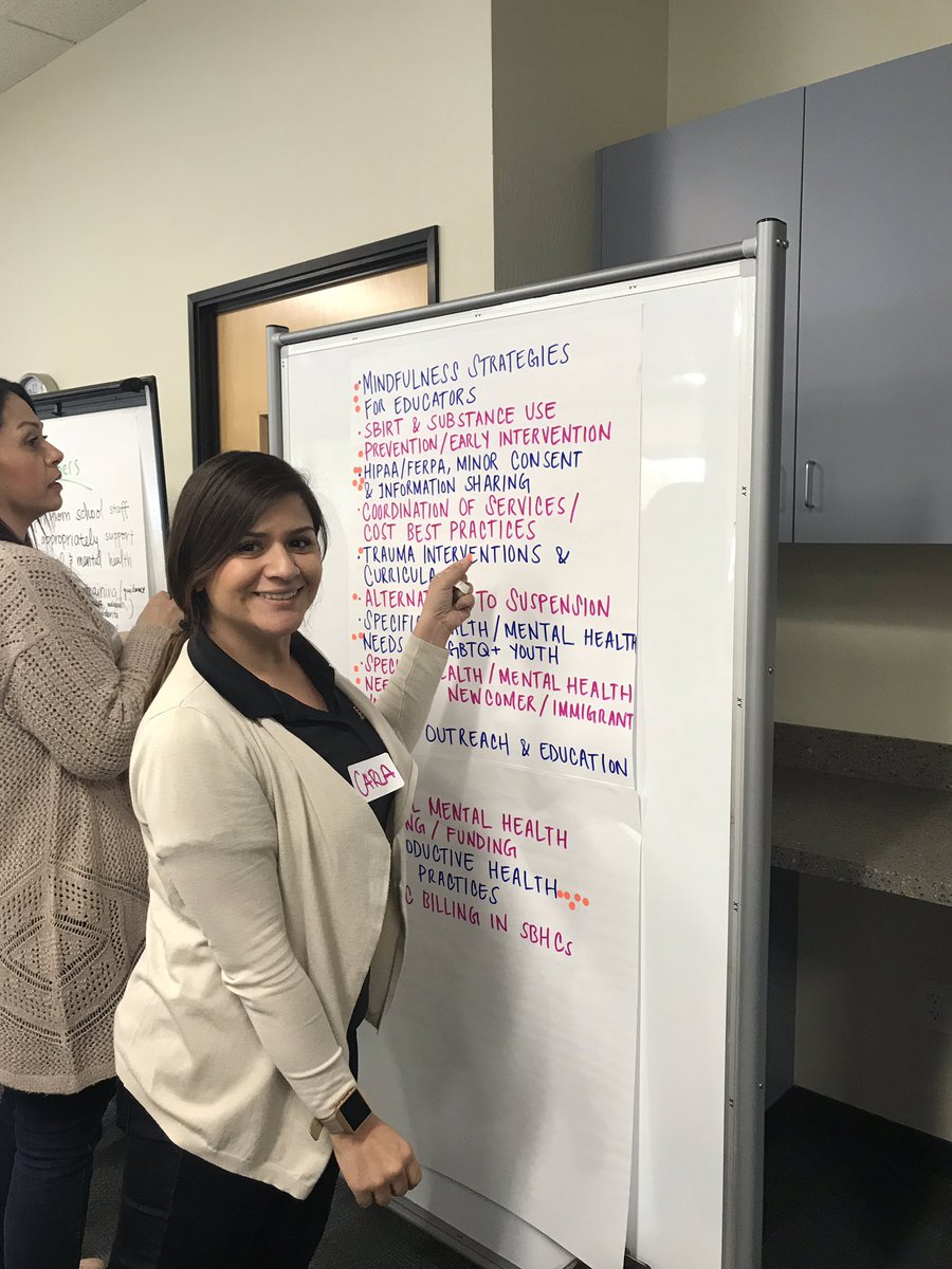 BCSD Lead Social Worker Carla Garcia and School Health Coordinator Terri Lindsey contributing to the Central Valley School Based Health Coalition Meeting in Fresno. @CarlaGa51780716  #TeamBCSD #SchoolHealthMatters