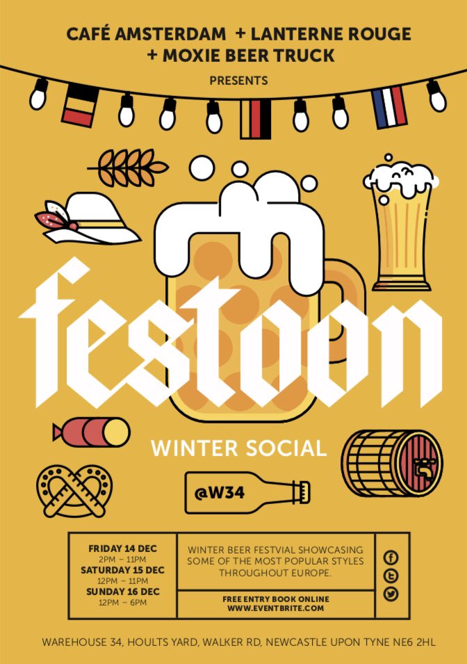 TheFreeTradeInn's tweet photo. One week until the first Festoon Event.

Four pop up bars serving up the best of Belgium, Germany and Netherlands &amp; draught cocktails.

Food by great local vendors and continental treats such as Gouda, Käsekrainer &amp; Bitterballen

Grab your free ticket here
https://t.co/5aLqPmbKR8 https://t.co/l8IzRYNwG5